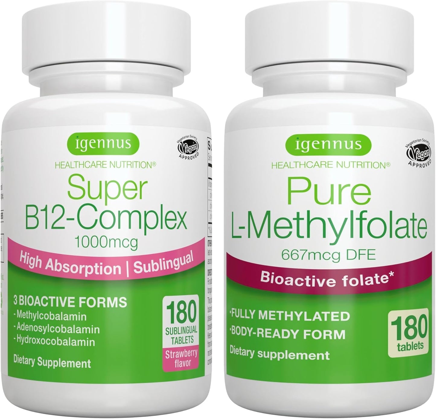 igennus-super-b12-complex-with-folate-vegan-bundle---high-absorption-sublingual-vitamin-b12-1000mcg-pure-folate-400mcg---methylcobalamin-adenosylcobalamin-hydroxocobalamin-optimized-l-methylfolate-1