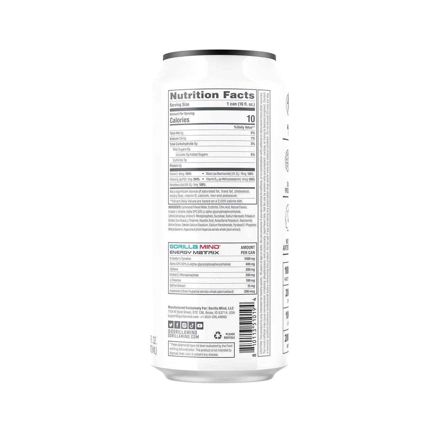 gorilla-mind-energy-drink---high-energy-formula-with-nootropics-for-focus---sugar-free-16oz-12-pack---arctic-white-2