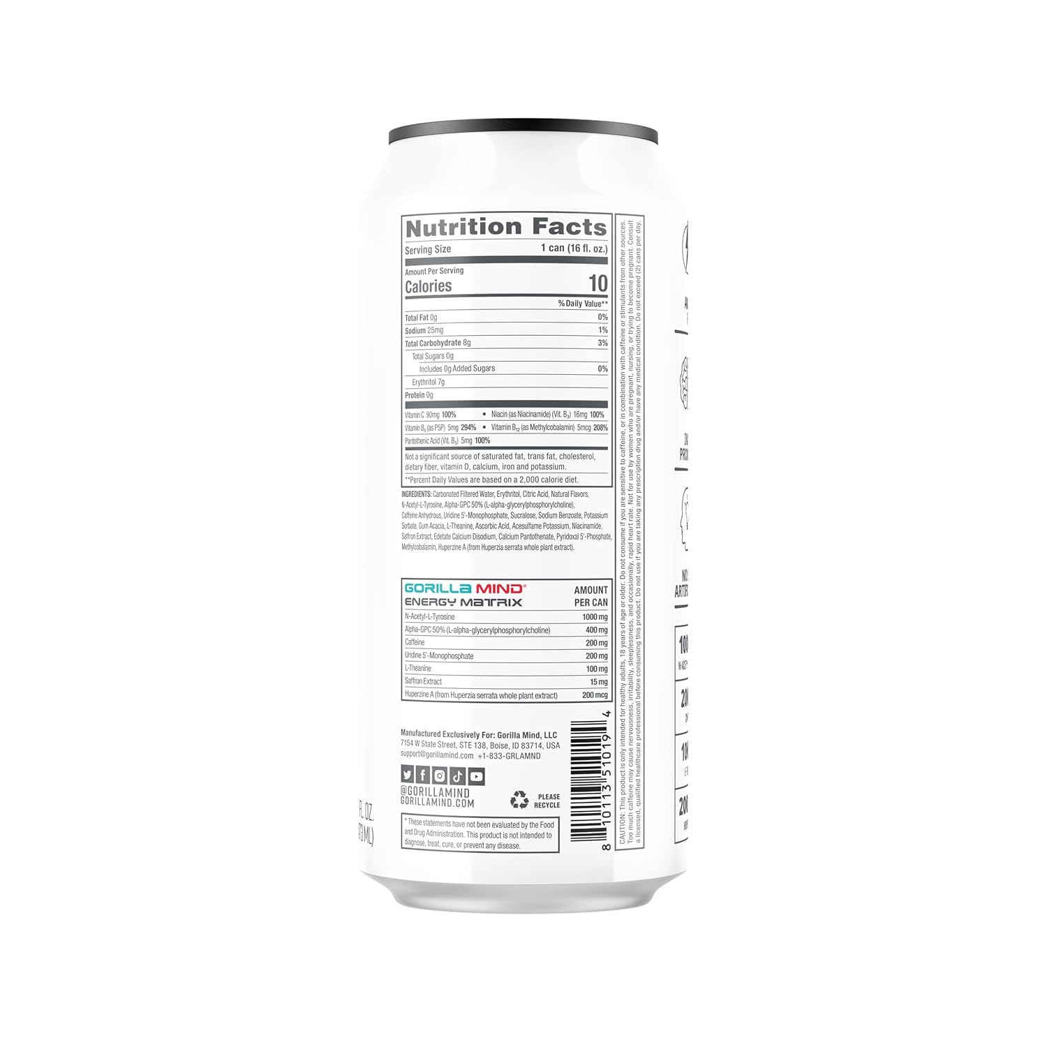 gorilla-mind-energy-drink---high-energy-formula-with-nootropics-for-focus---sugar-free-16oz-12-pack---arctic-white-2