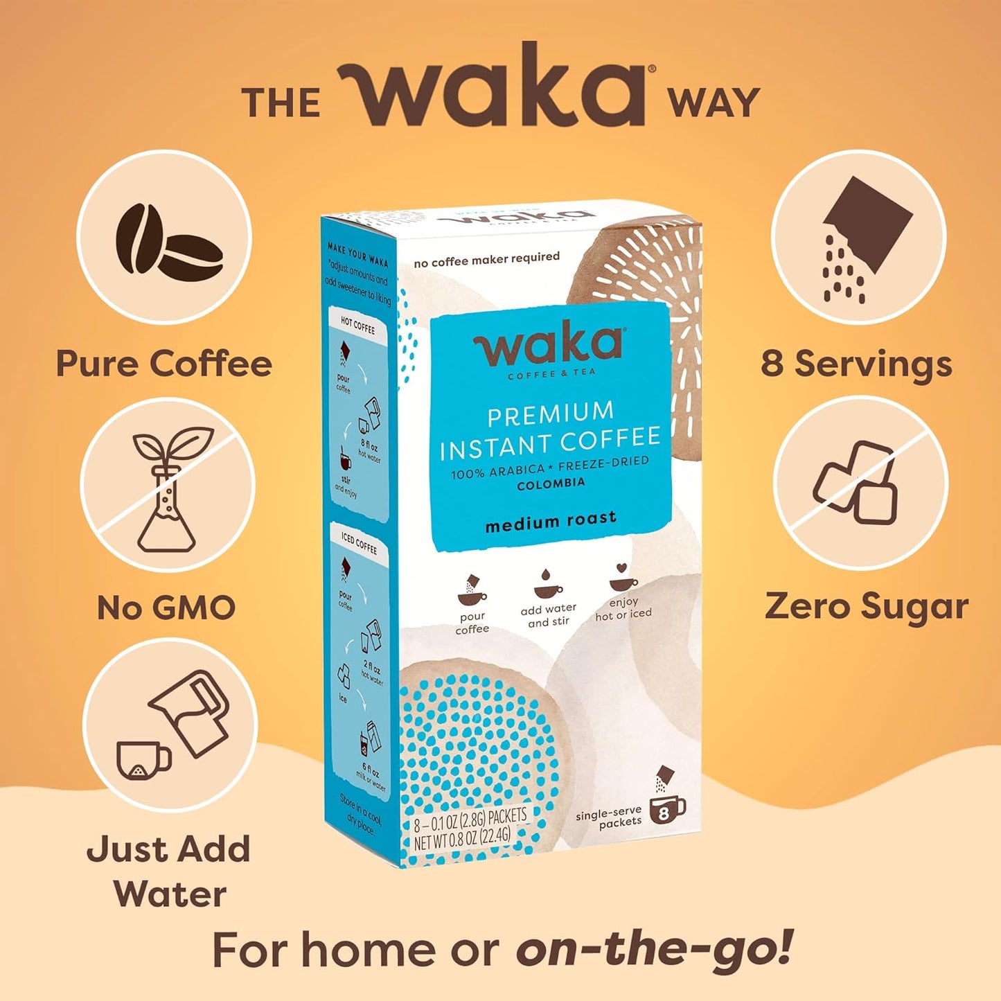 waka-coffee-instant-coffee-packets---medium-roast-100-arabica-colombian-beans---freeze-dried-granules---no-additives---single-serve-for-hot-and-iced-coffees-8-pack-7