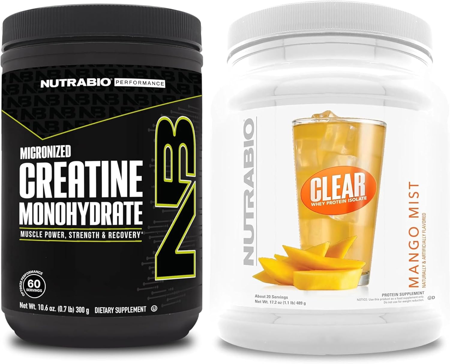 bundle-nutrabio-creatine-monohydrate-300g-clear-whey-protein-isolate-mango-mist---muscle-energy-growth-recovery-strength---unflavored-1