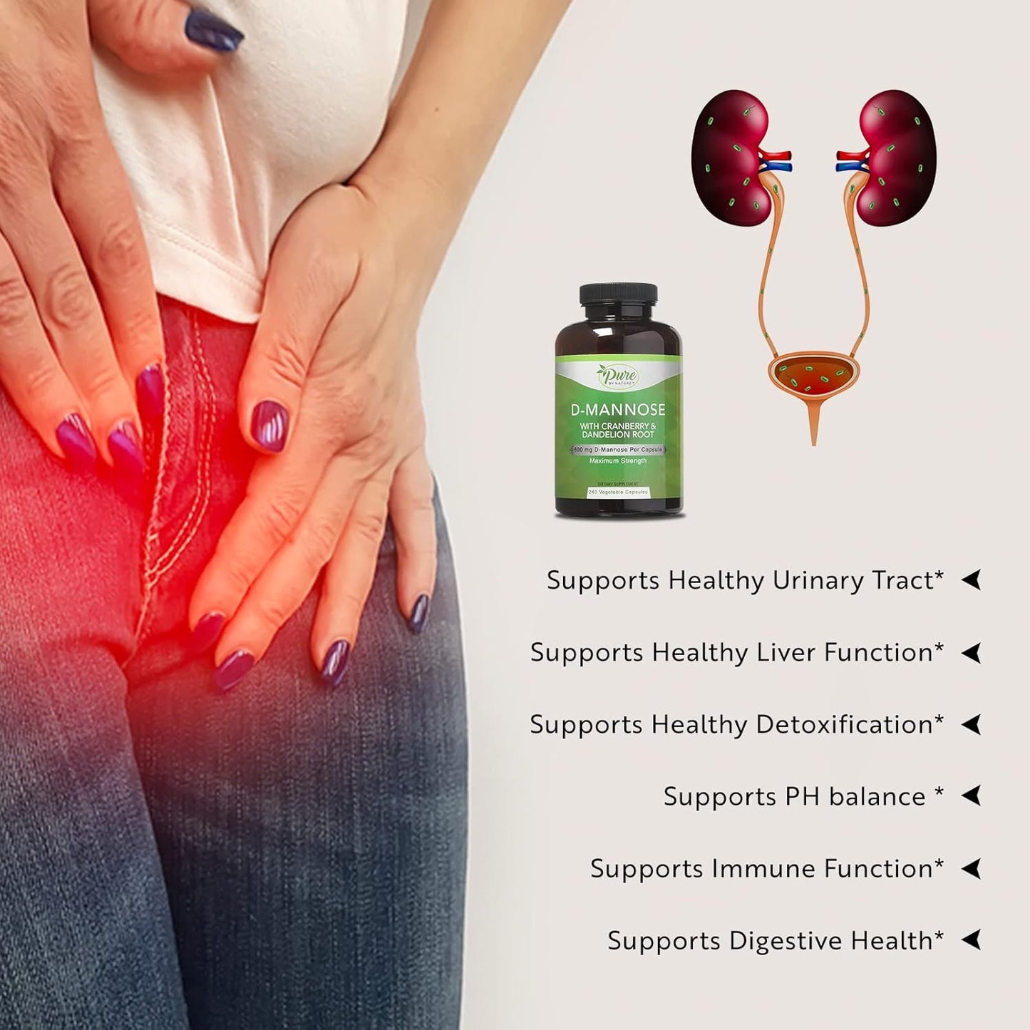 600mg-d-mannose-vegan-capsules-with-cranberry-dandelion-extract---urinary-tract-health-support---detox-body---pure-by-nature---240-count-4