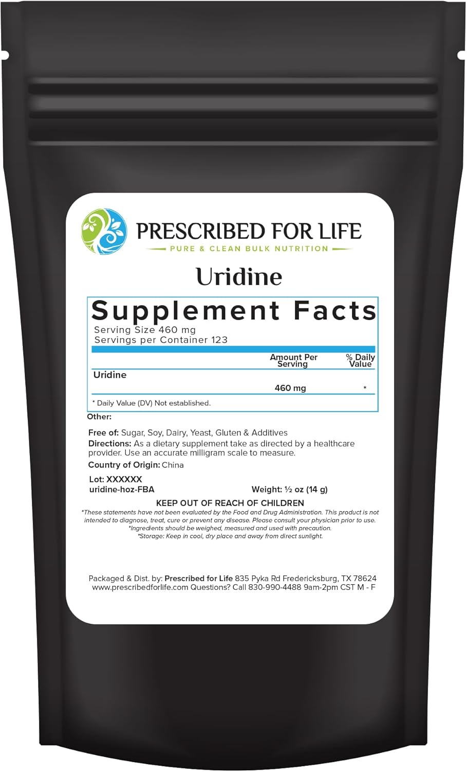 pure-uridine-monophosphate-powder---nootropic-supplement-for-memory-clarity-focus---vegan-non-gmo---05oz-14g-1