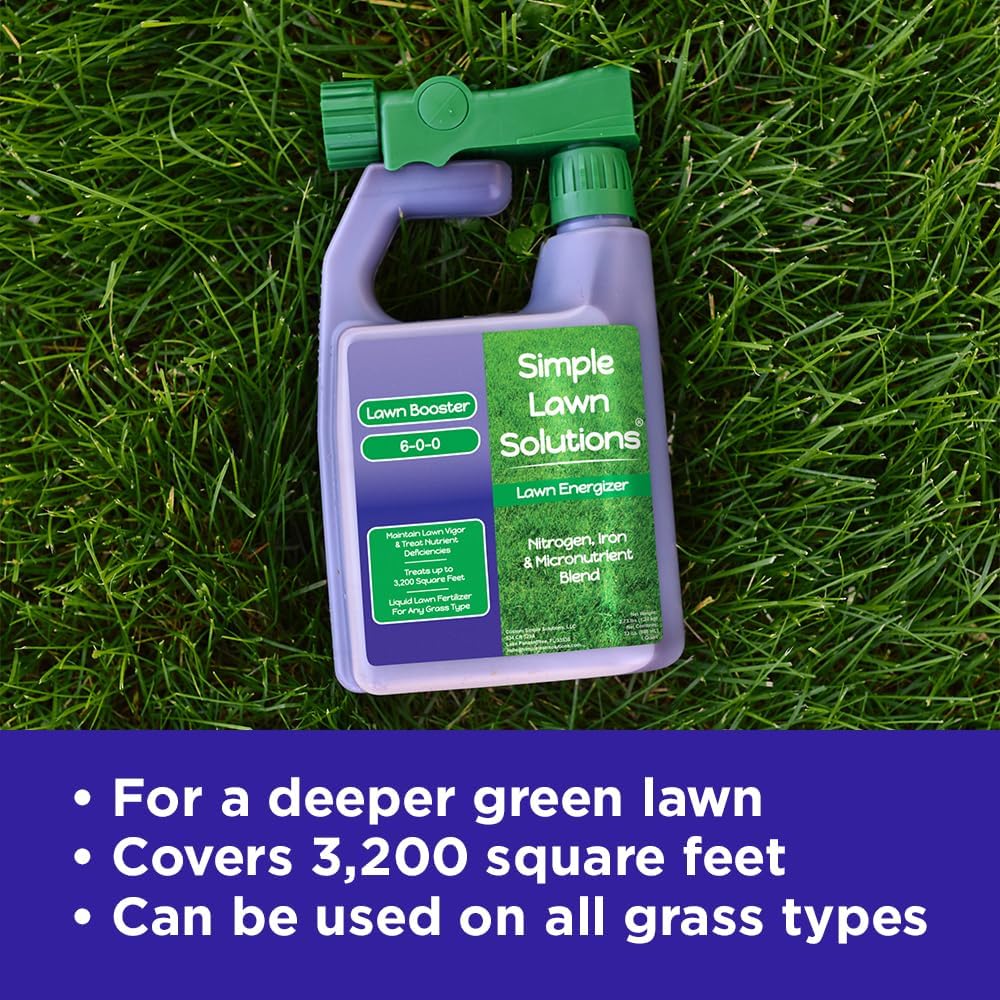 32 oz Liquid Lawn Fertilizer Spray with Iron for Deeper Green Turf - Commercial Grade Nitrogen - Suitable for All Grass Types - Simple Lawn Solutions - Espot.com.au