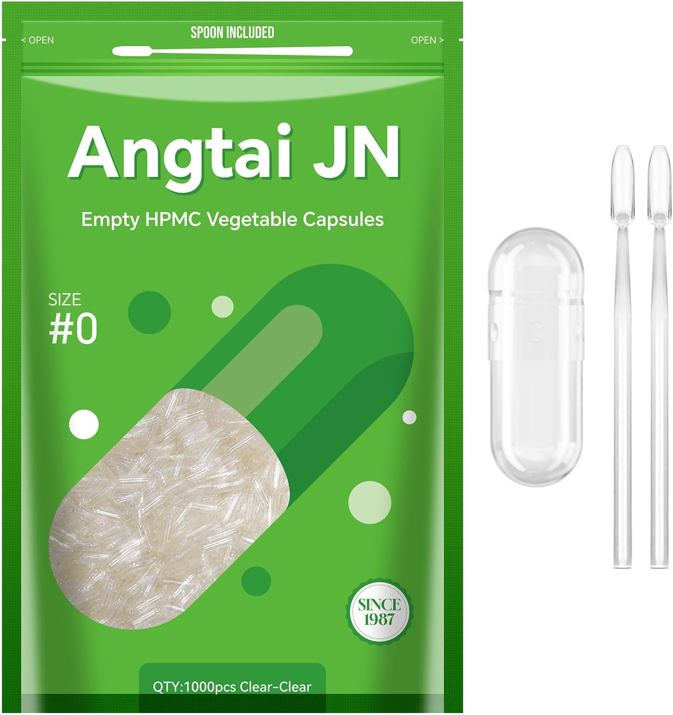 vegan-plant-based-size-0-empty-capsules-1000-count---gluten-free-non-gmo-halal-certified-pill-caps-filling-kit---diy-vegetarian-supplements-with-spoons-1