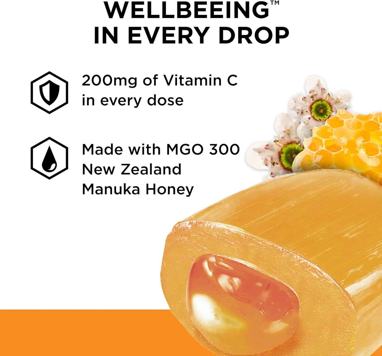 Manuka Doctor Manuka Middles Cough Drops - 4.7 oz Throat Lozenges with Raw Manuka Honey, Vitamin C, Ginger - Immune Support & Sore Throat Relief