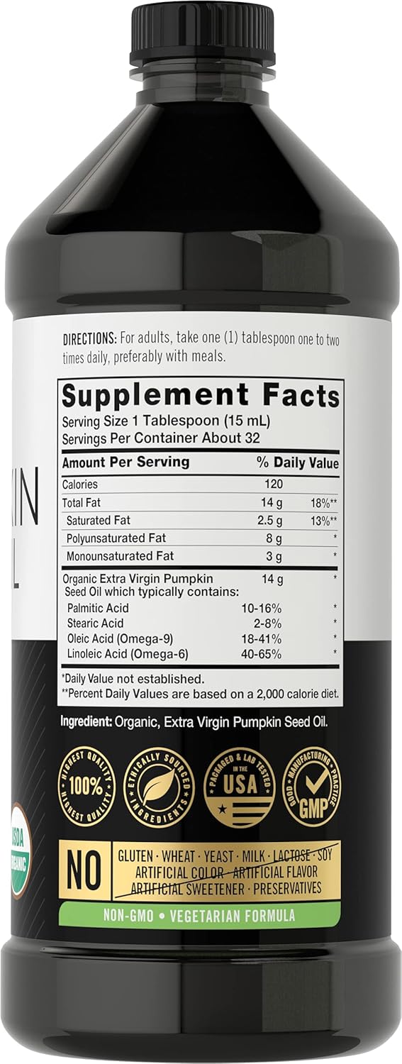 organic-cold-pressed-carlyle-pumpkin-seed-oil-16oz---extra-virgin-vegetarian-non-gmo-gluten-free---safe-for-cooking-hair-and-face-2