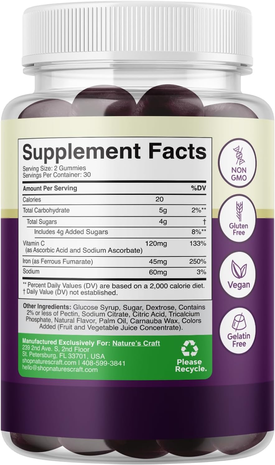 vegan-iron-gummies-with-vitamin-c---extra-strength-45mg-chewable-iron-supplement-for-women-and-men---high-absorption-iron-gummy-with-no-artificial-flavors-by-natures-craft-3