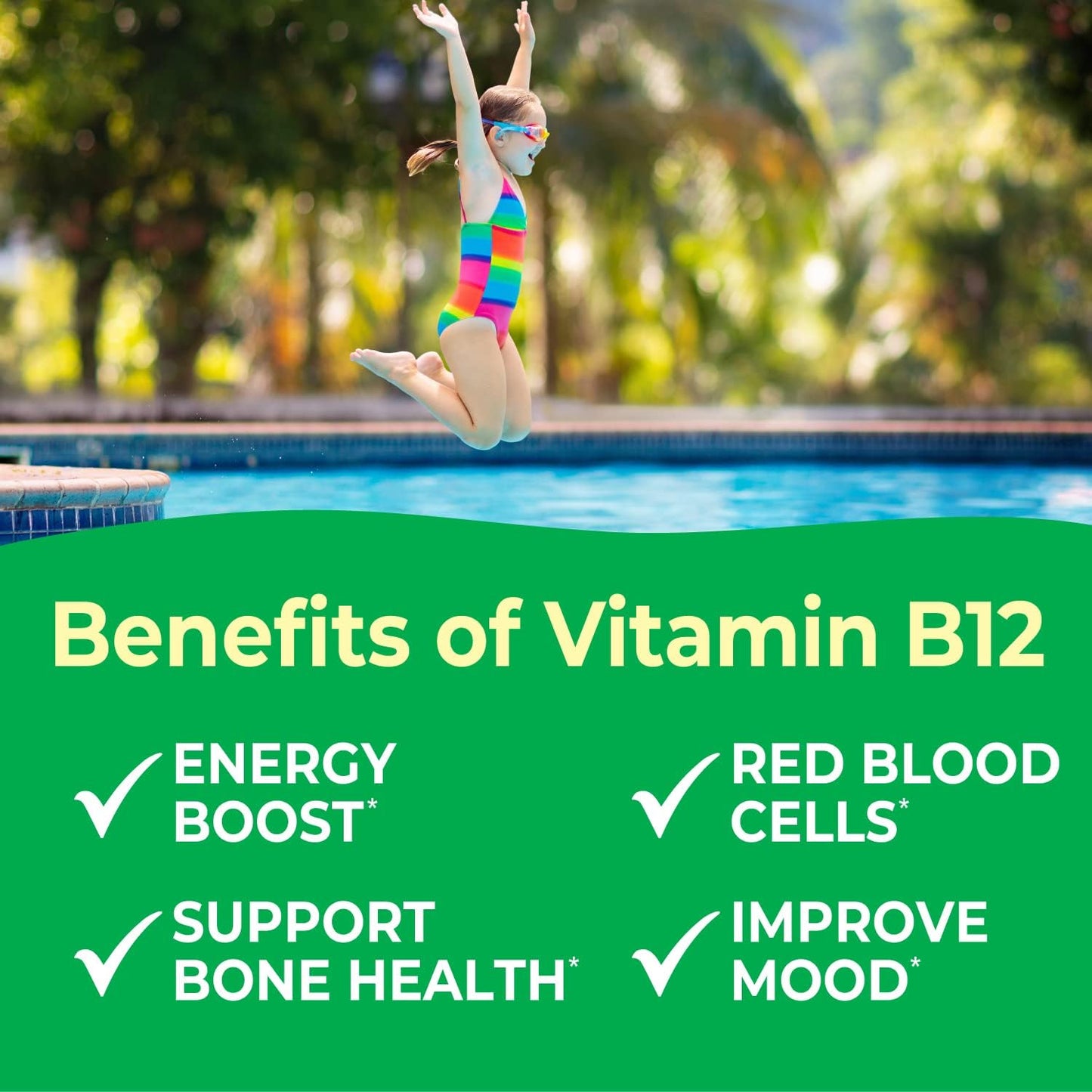 VitaWorks Kids Vitamin B12 Jelly Beans - Natural Berry Blast Flavor - Vegan & GMO-Free - Energy Support - 60 Jellies - Espot.com.au