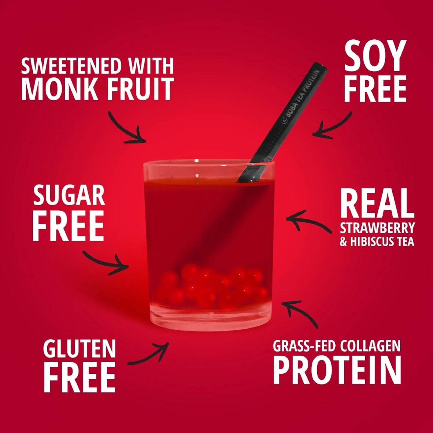 strawberry-hibiscus-boba-tea-collagen-powder---30-servings-grass-fed-hydrolyzed-bovine-collagen-for-hair-skin-nails-bones-joints-men-women-no-sugar-added-4