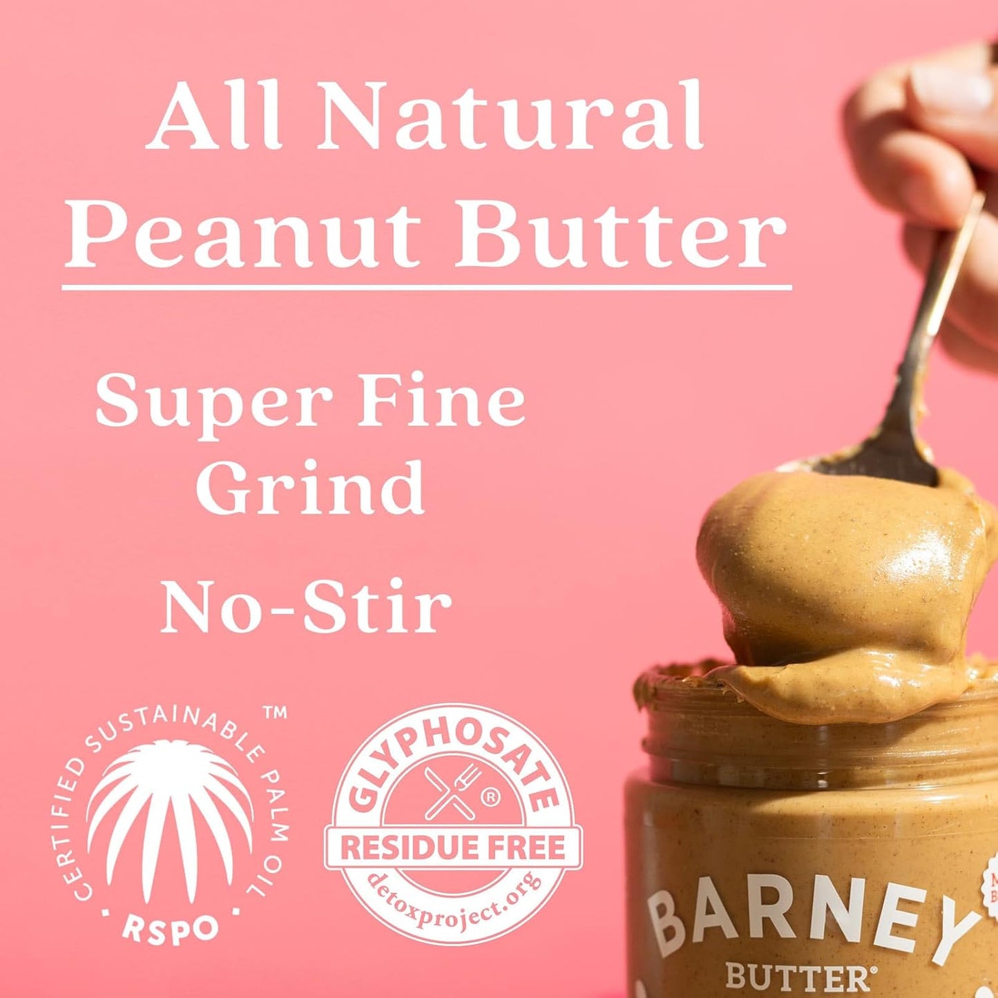 barney-butter-smooth-peanut-butter---16-oz-jar-natural-non-gmo-gluten-free-no-stir-keto-vegan-friendly-2