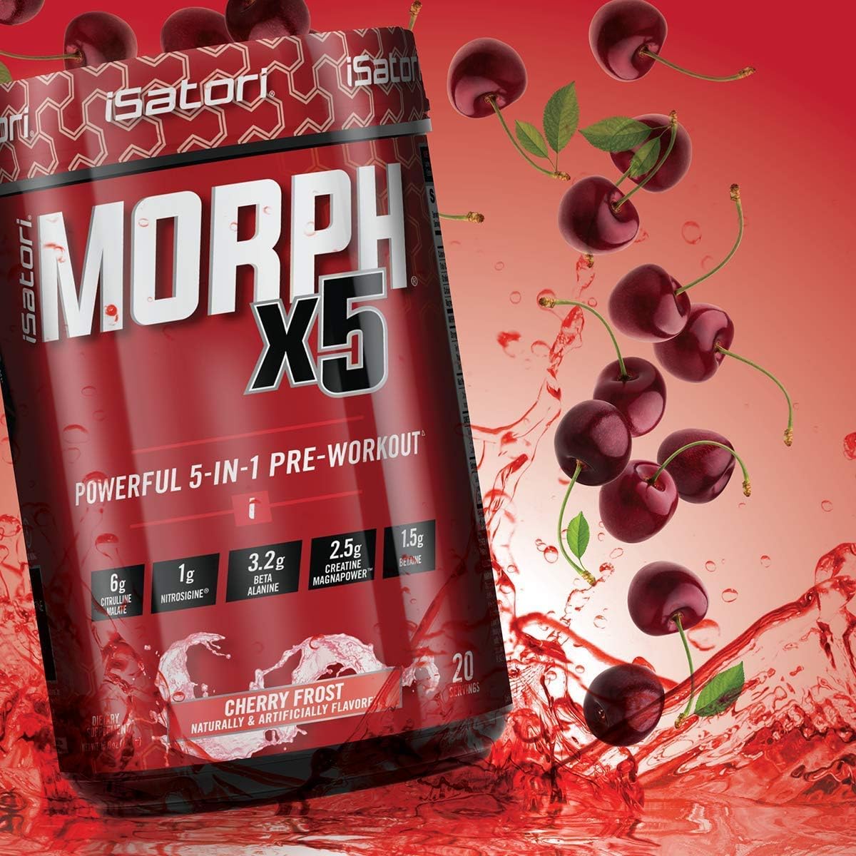 isatori-morph-xtreme-pre-workout---bombsicle-flavor-20-servings-with-classic-clear-blender-bottle-red-top-3
