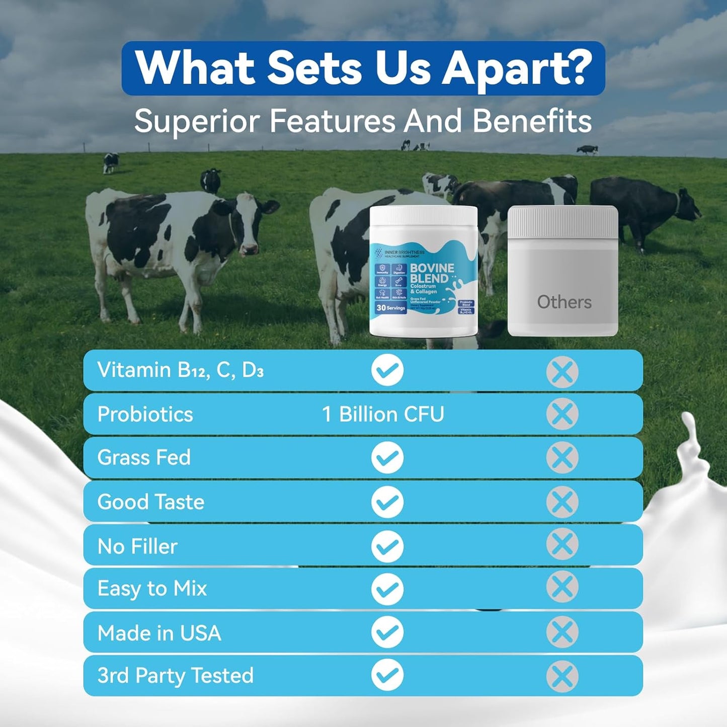 bovine-colostrum-collagen-powder-for-gut-health-immune-support-hair-growth---sugar-free-supplement-with-igg-probiotics-vitamin-b12-c-d3---unflavored-30-servings-2