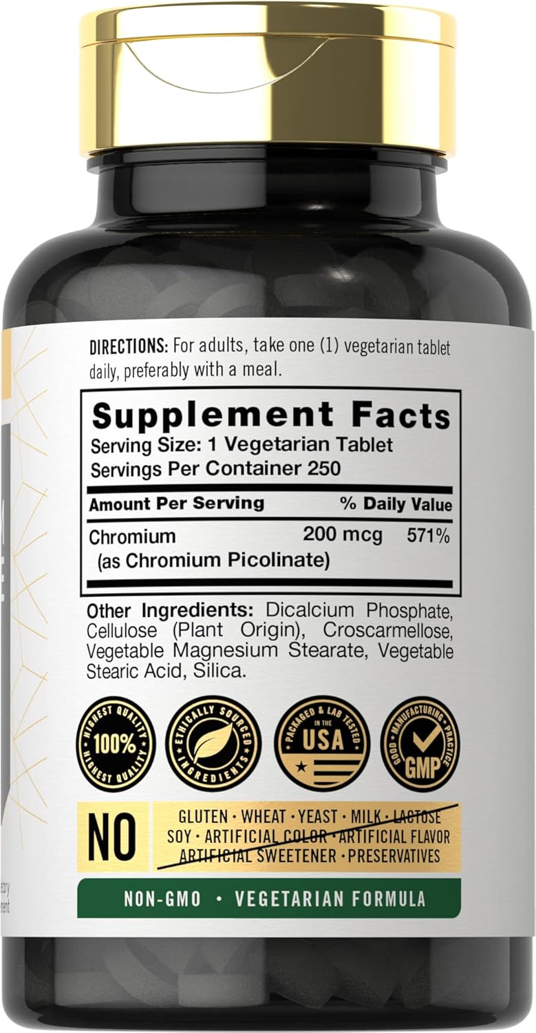 carlyle-chromium-picolinate-200mcg-tablets---250-count---vegetarian-non-gmo-gluten-free-supplement-2