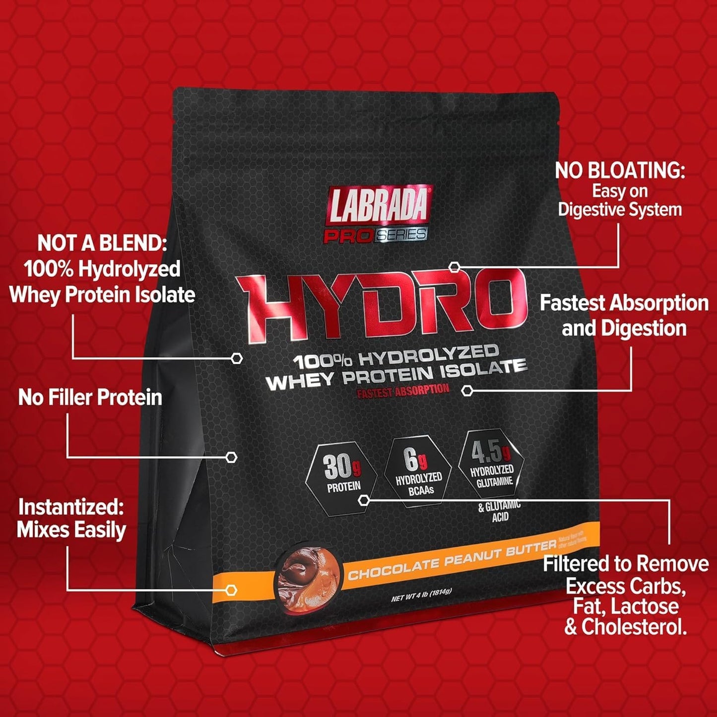 labrada-hydro-whey-protein-isolate-powder---100-pure-lactose-free-glutamine-enriched-fast-digesting-instant-mix-delicious-taste---45-servings-4lb-peanut-butter-4