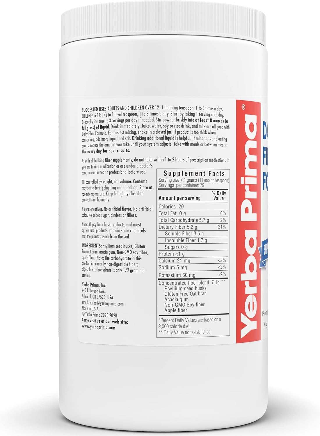 yerba-prima-daily-fiber-formula-powder---20-oz-unflavored-blend-of-solubleinsoluble-fiber-for-regularity---dietary-bulking-supplement-6