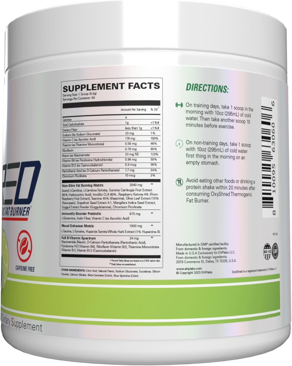 ehp-labs-oxyshred-non-stimulant-pre-workout-powder---caffeine-free-energy-supplement-for-men-women---sugar-free-mojito-flavor---60-servings-7