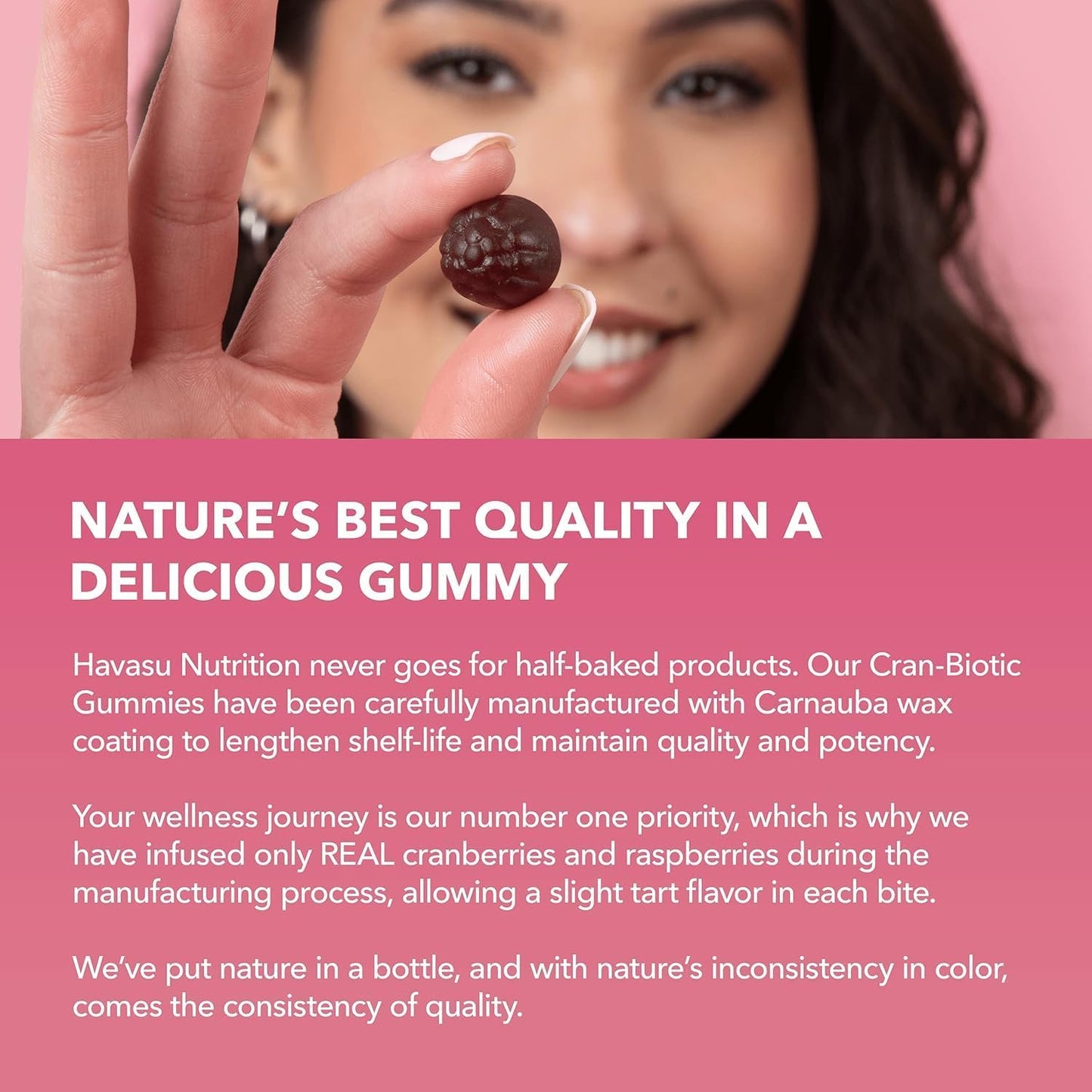 Women's Probiotic Cranberry Gummies - Supports Urinary Tract Health & pH Balance - 1 Billion CFU of Lactobacillus - Bladder & Vaginal Wellness - Cran-Raspberry Flavor - 60 Count - Espot.com.au