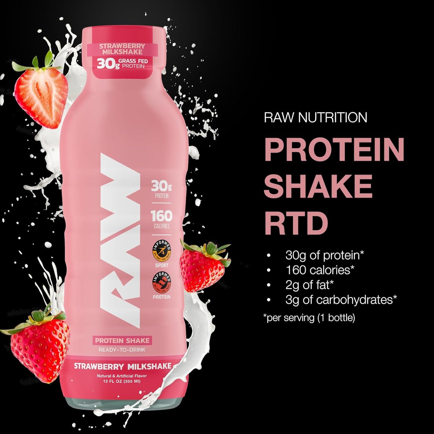 strawberry-ready-to-drink-protein-shake---grass-fed-whey-isolate-zero-sugar-gluten-free-12-fl-oz---post-workout-meal-replacement-breakfast-shake-2