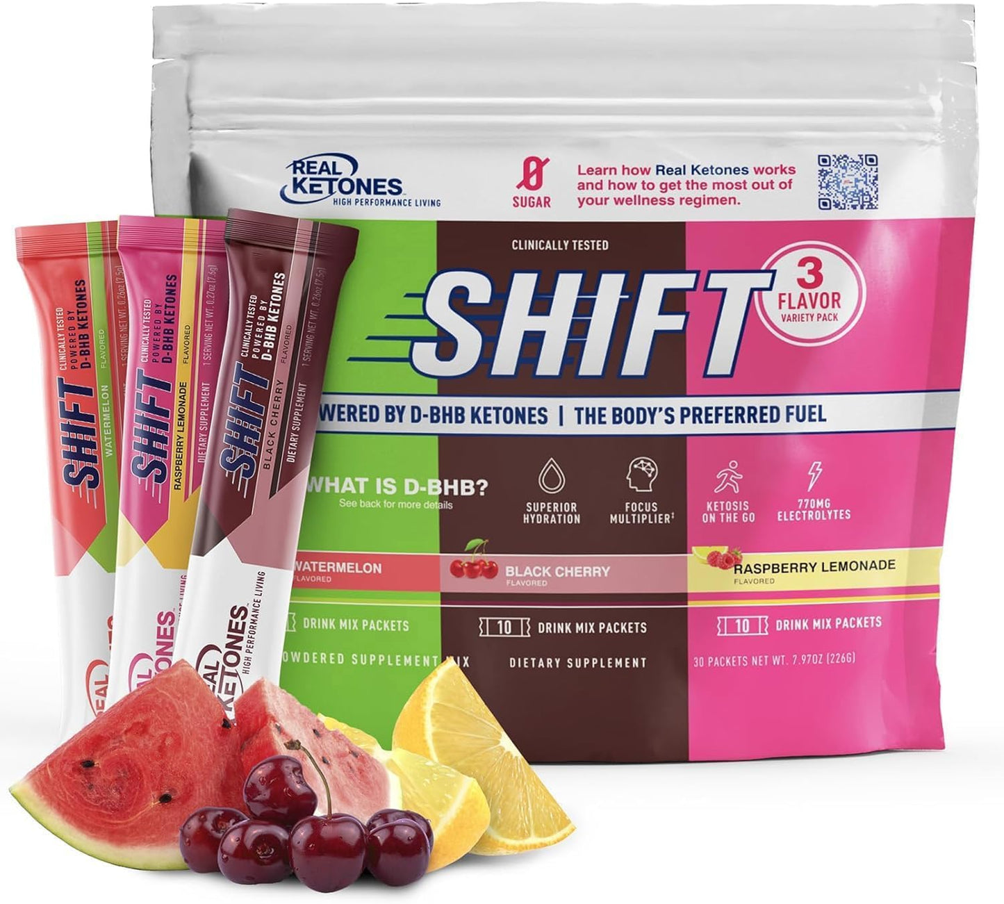 Bundle of Real Ketones Intermittent Fasting Drink Mixes for Weight Loss Support with Electrolytes Variety Pack & BHB Exogenous Ketones - 30 Count Each, Ideal for Men - Espot.com.au