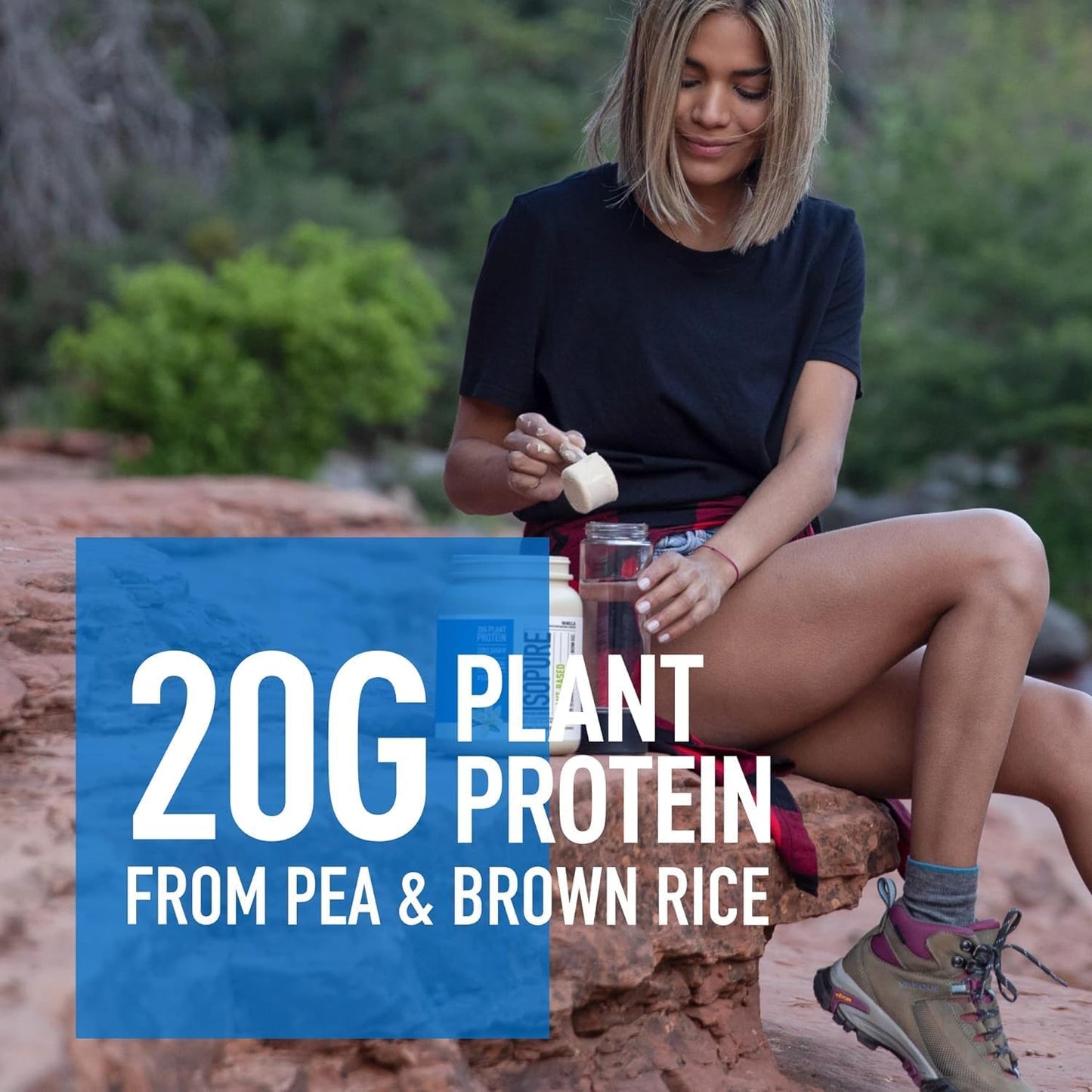 Vanilla Isopure Plant-Based Protein Powder - 20g Plant Protein, Lactose & Gluten Free, With Iron - 1.23 Lbs, 20 Servings - Espot.com.au