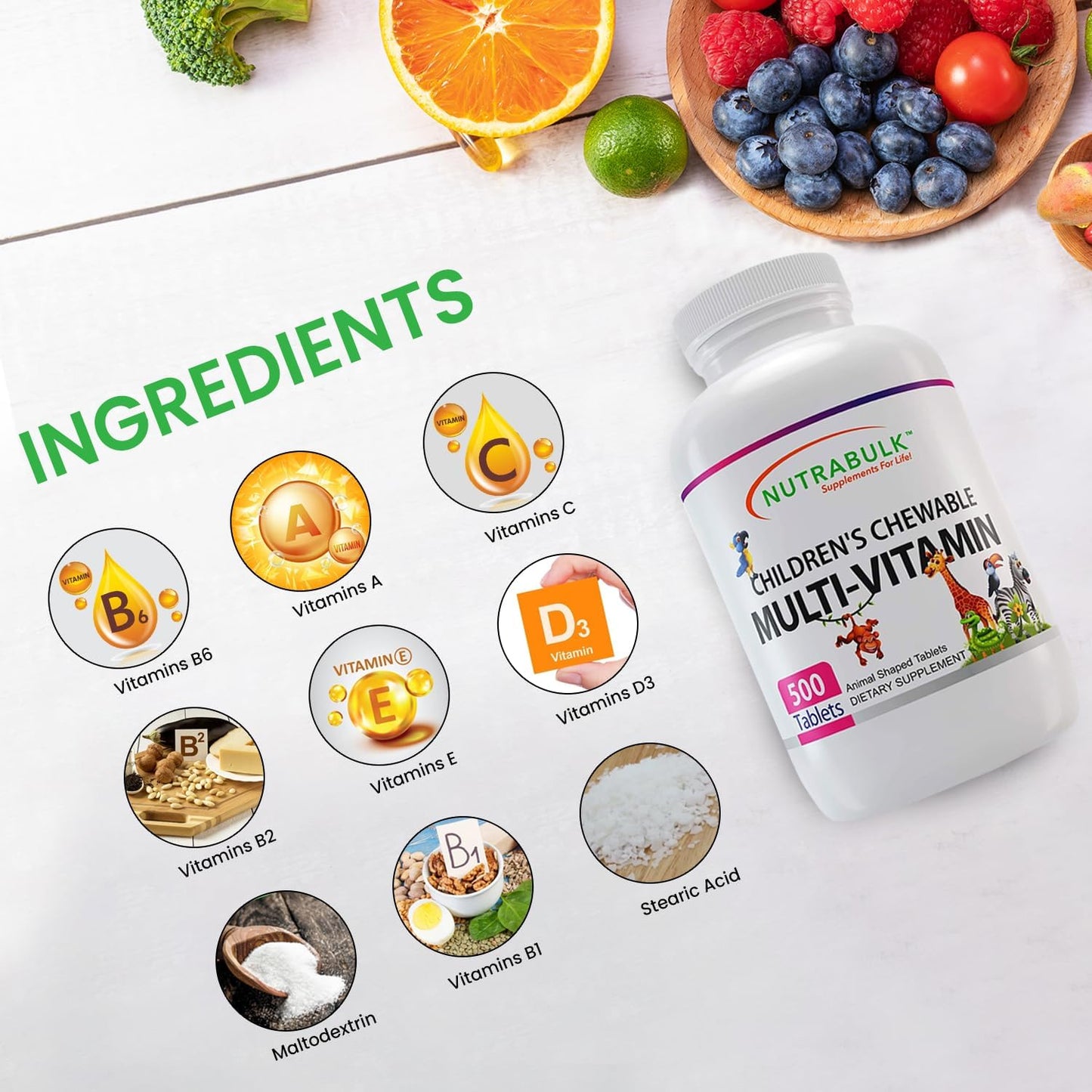 usa-made-nutrabulk-childrens-chewable-multi-vitamins---supports-immune-bone-brain-health---vegan-gluten-free---500-cherry-tablets-3