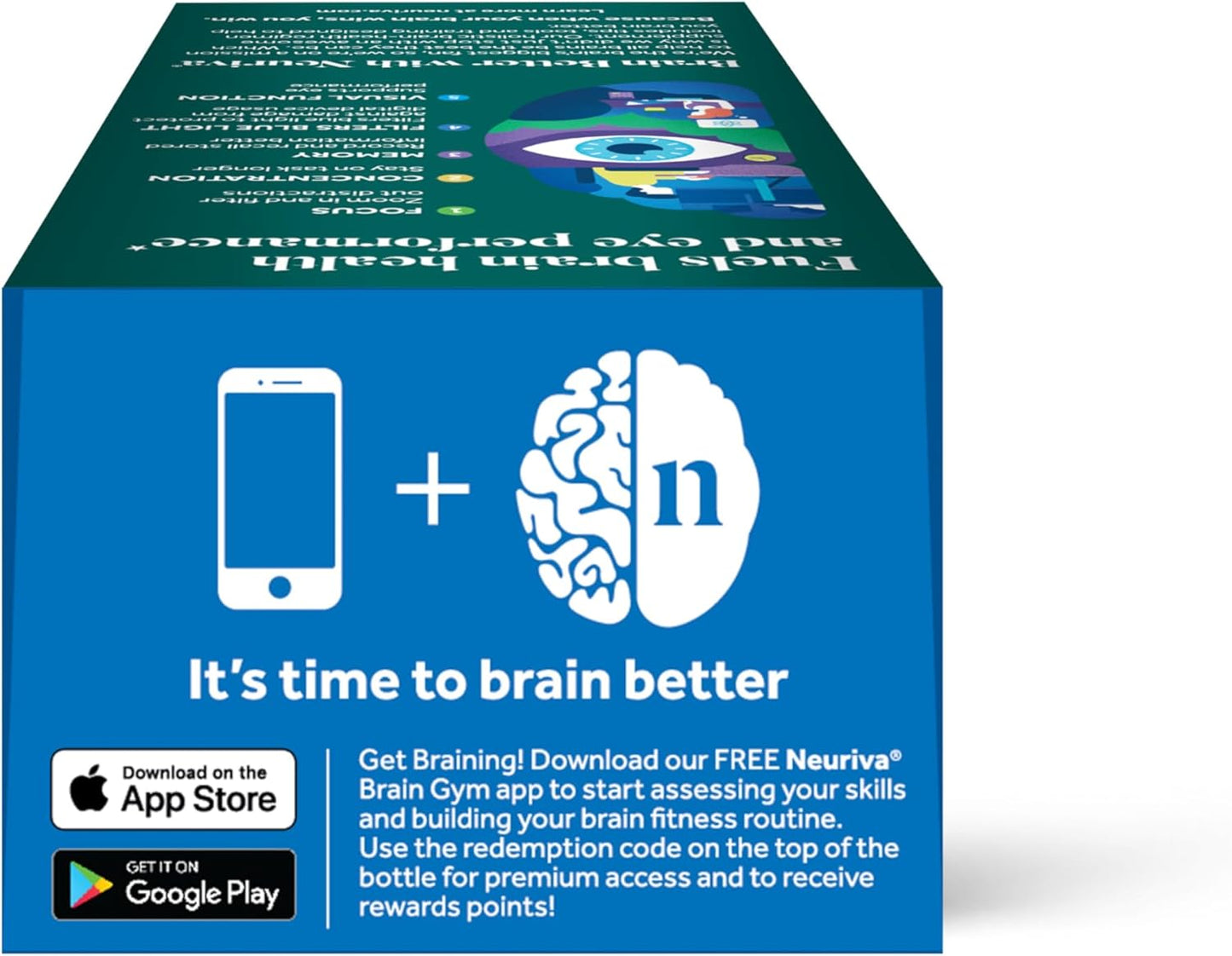Neuriva Brain and Eye Supplement with Lutein, Vitamins, and Zinc for Memory, Focus, and Eye Health - 30ct Capsules - Espot.com.au