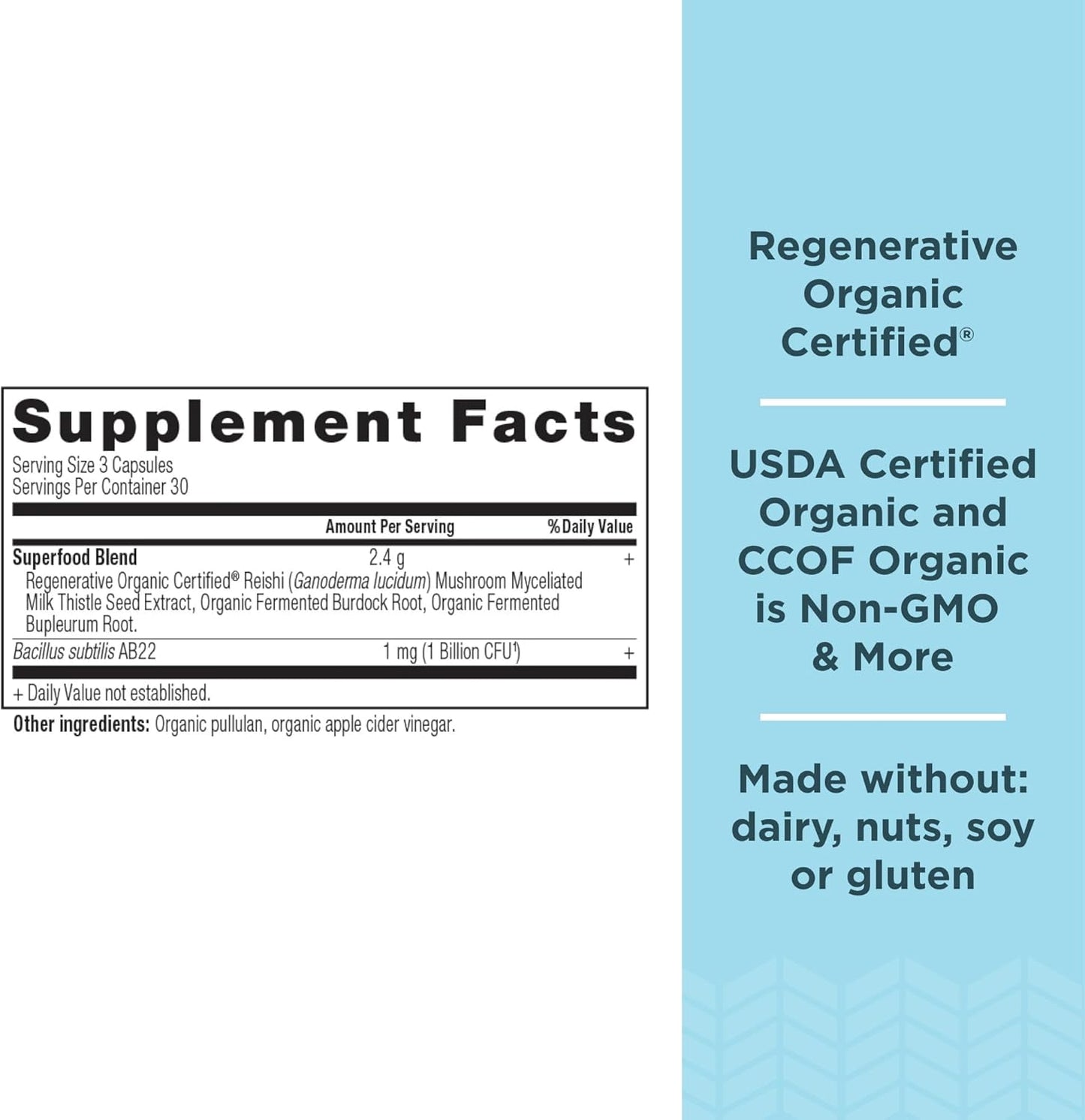 Organic Liver Cleanse Supplement with Milk Thistle, Burdock Root & Reishi - 90 Count, Gluten Free - Ancient Nutrition Liver Support Formula - Espot.com.au