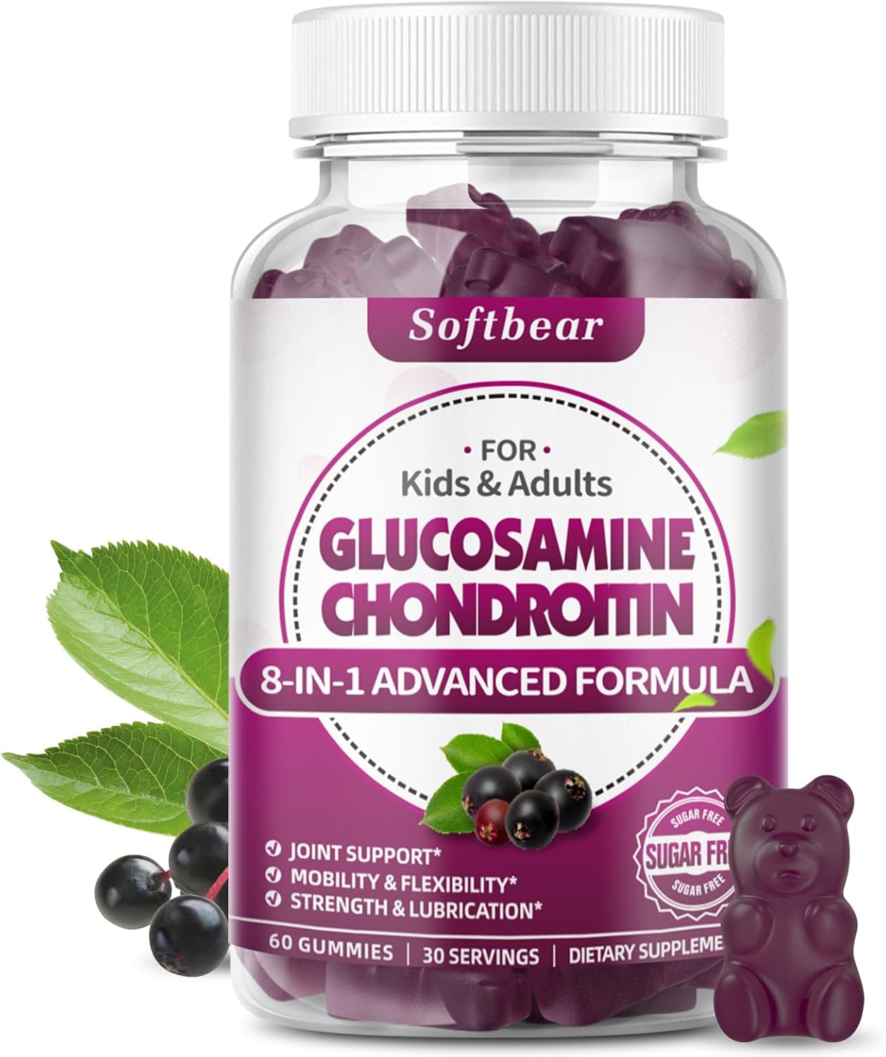 elderberry-flavored-sugar-free-glucosamine-chondroitin-gummies-with-msm-and-turmeric---joint-support-antioxidant-supplement-120-count-1