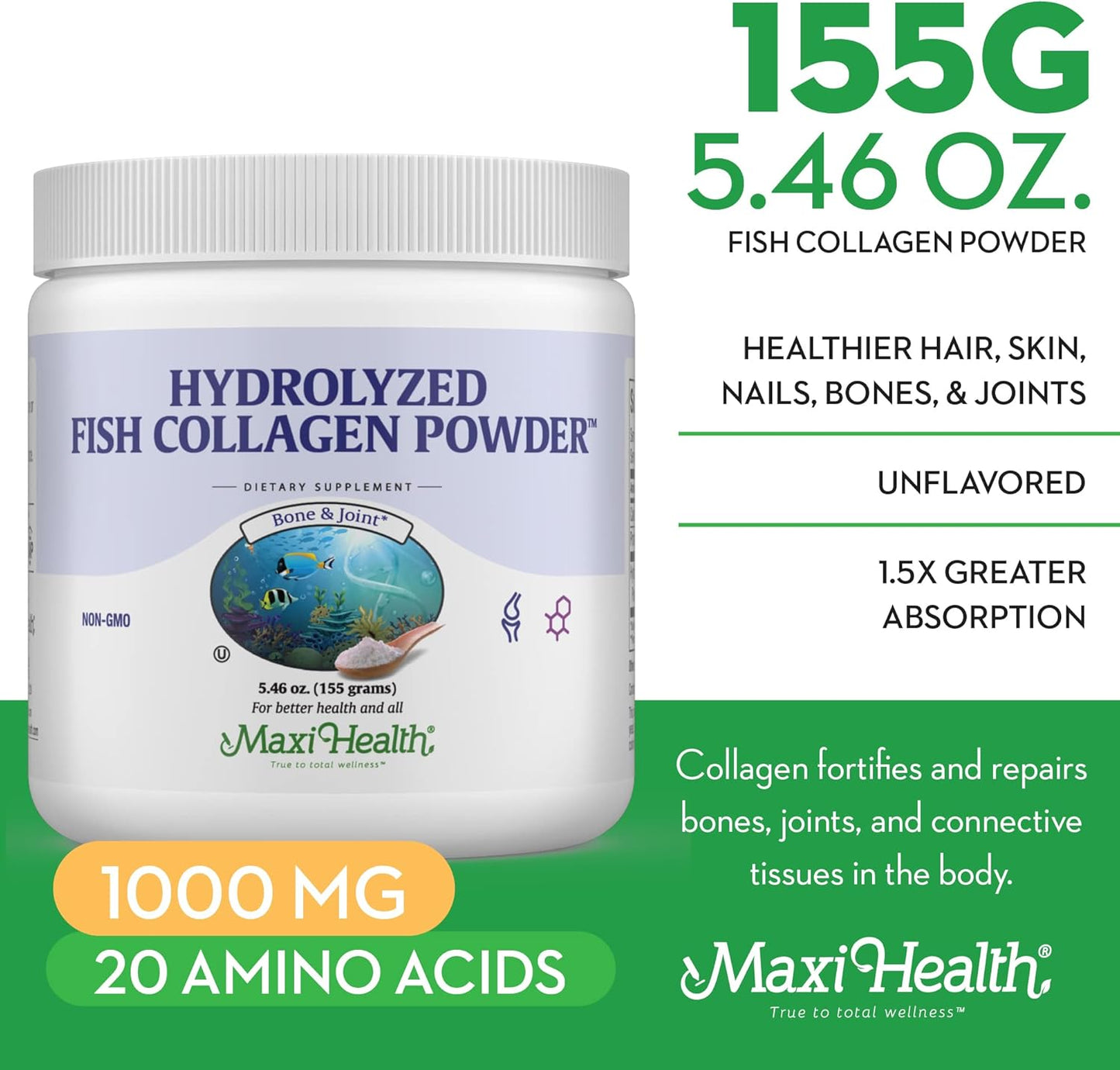 wild-caught-marine-collagen-powder---unflavored-type-i-protein-for-women-men---easy-to-mix---fast-dissolving-hydrolyzed-fish-collagen---546-oz-3