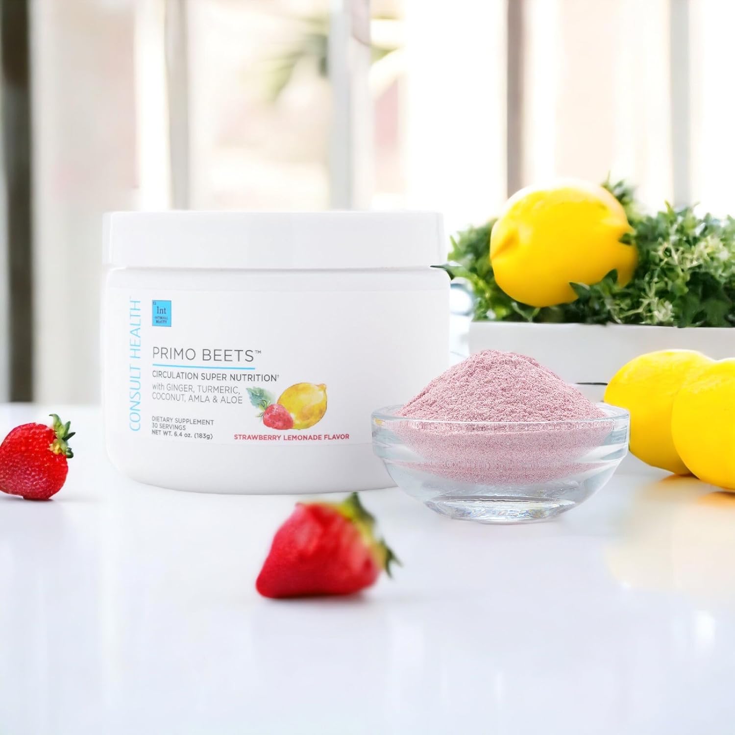 beet-root-powder-drink-mix-with-nitric-oxides-for-daily-nutrition---supports-circulation---ginger-turmeric-strawberry-lemonade-flavor---30-servings-8