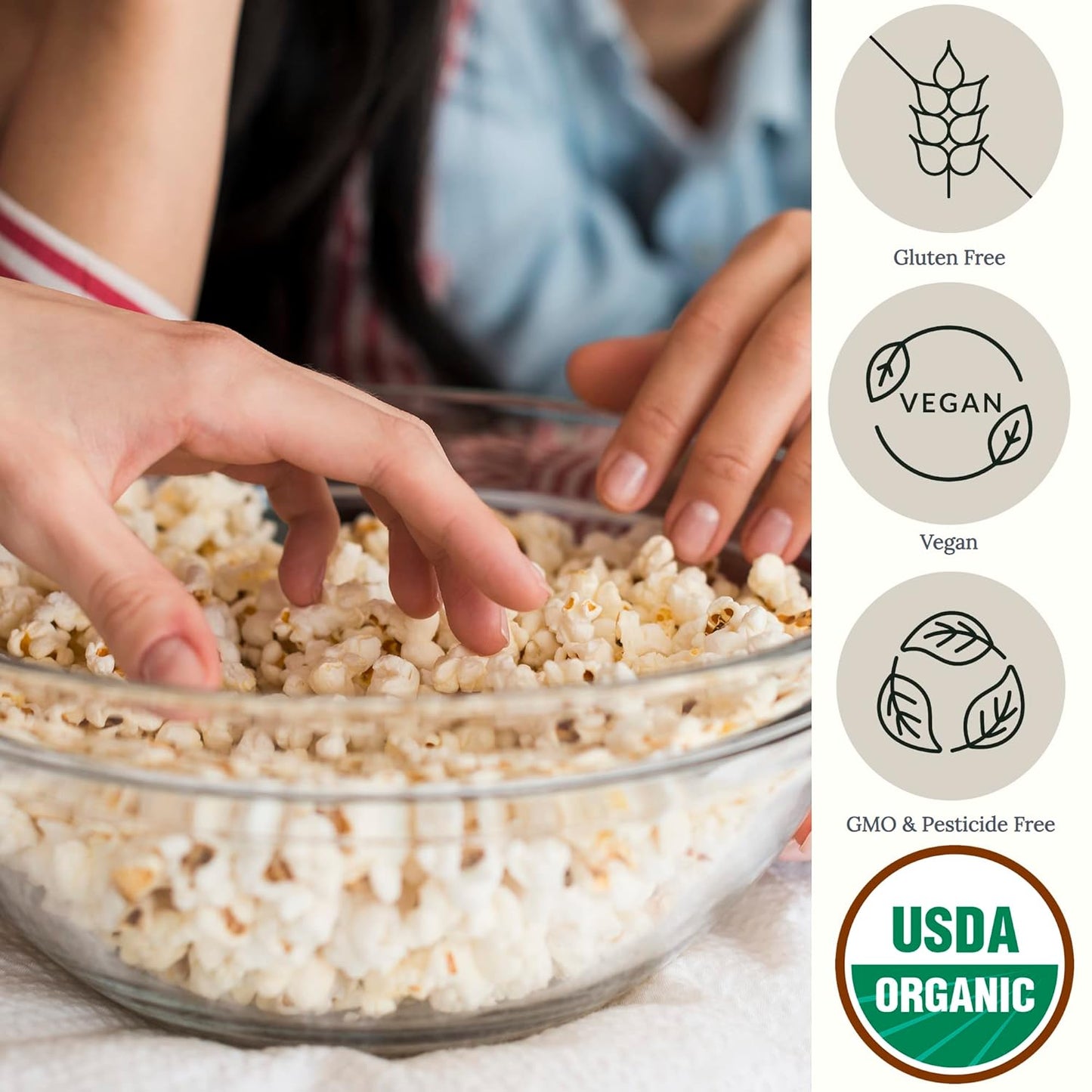 white-organic-popcorn-kernels-48lb---hulless-uncooked-corn-bulk-for-healthy-microwave-snacks---ideal-for-movie-night---usa-grown-usda-certified-2