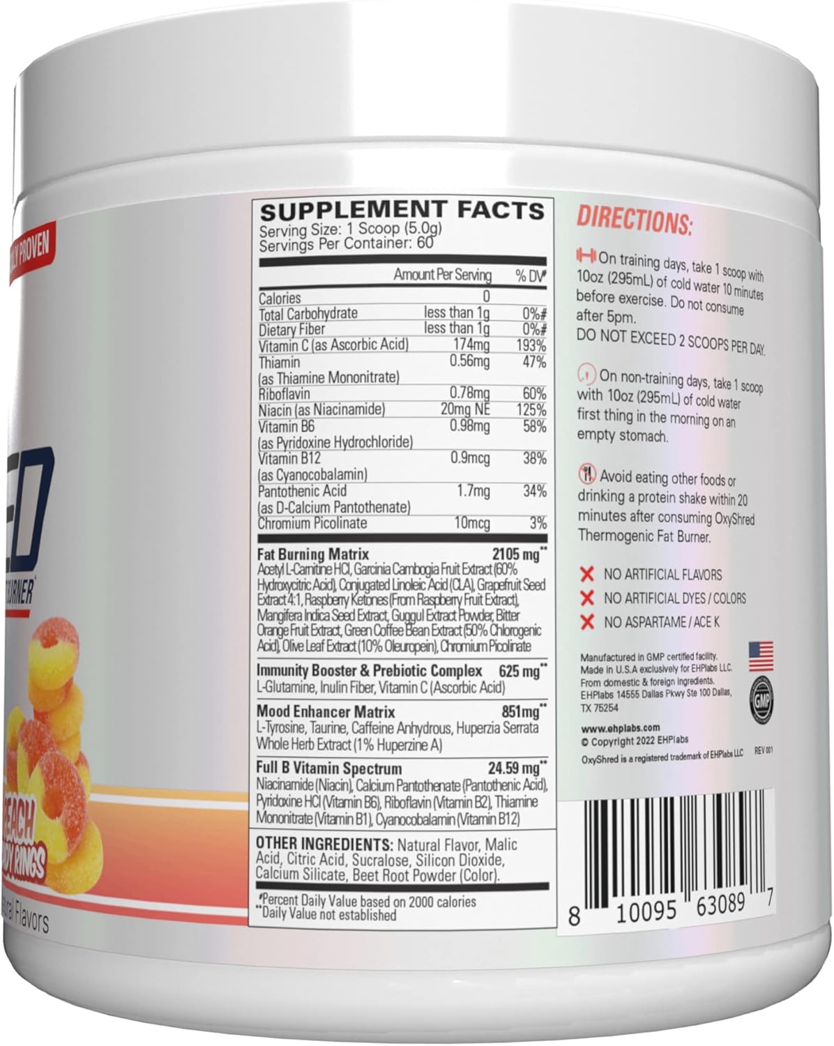 ehp-labs-oxyshred-peach-candy-rings-pre-workout-powder---energy-boost-drink-with-l-glutamine-acetyl-l-carnitine-60-servings-7