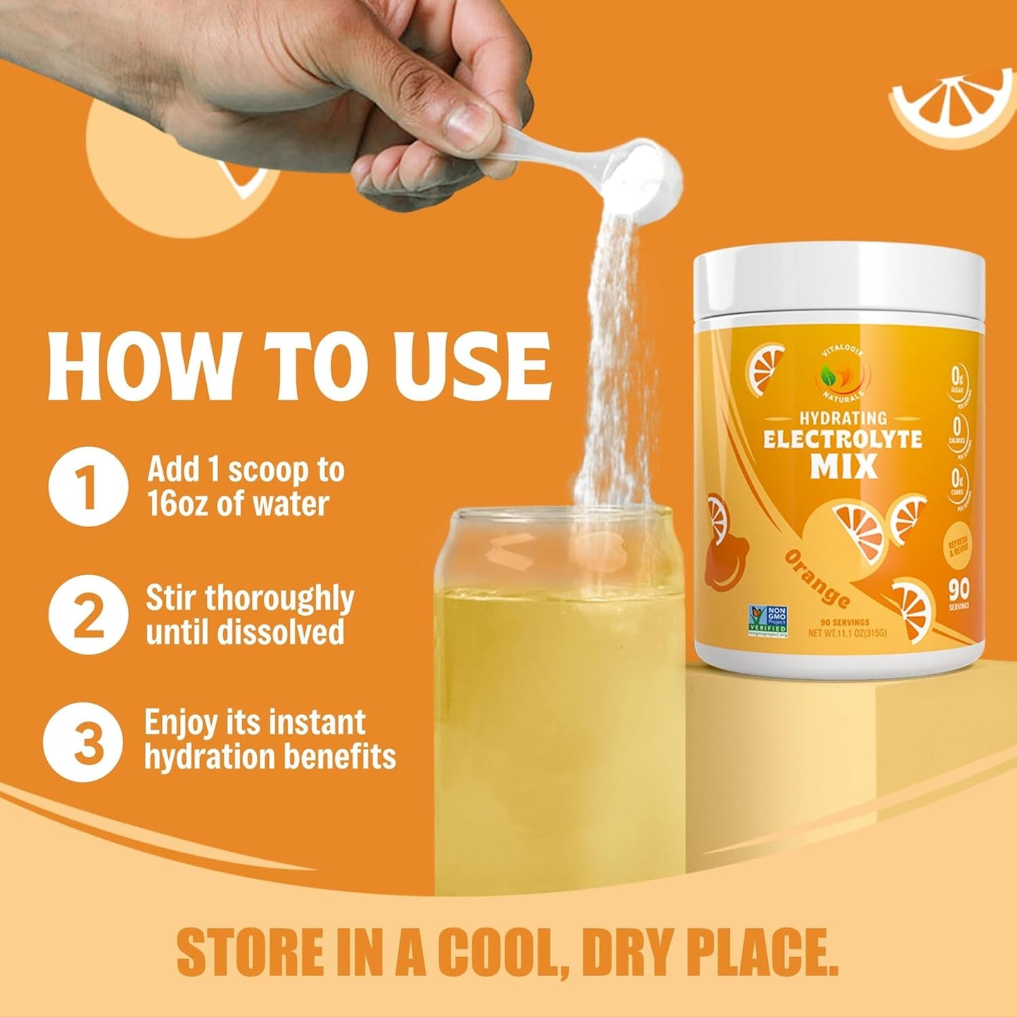 sugar-free-electrolyte-drink-mix---orange-hydration-powder-with-zero-calories-carbs-or-artificial-ingredients---90-servings---keto-vegan-friendly-5