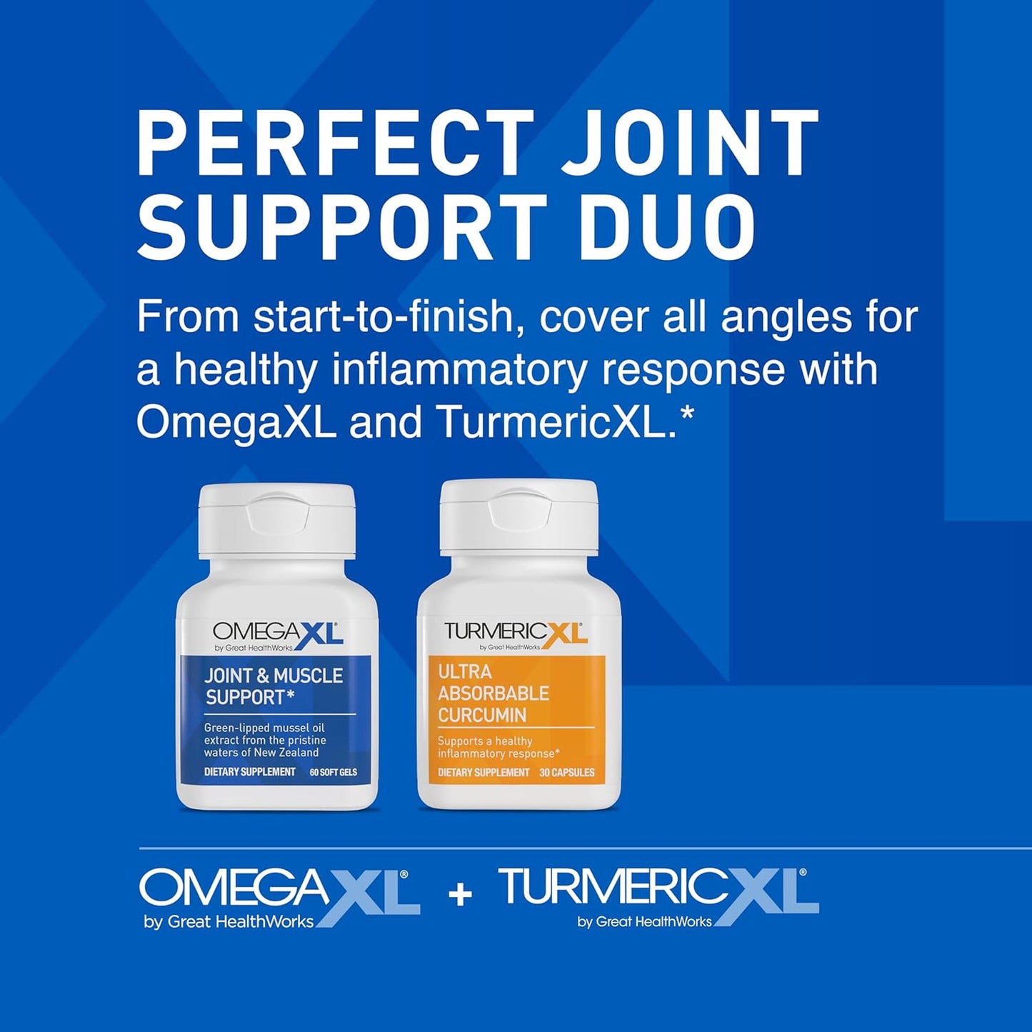 OmegaXL & TurmericXL Bundle - Joint, Muscle, and Inflammatory Support Supplements (90 Count) - Espot.com.au