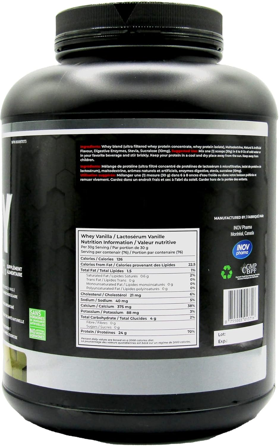 sunshine-biopharma-isowhey-protein-powder-5lbs-227kg---ultra-filtered-whey-protein-for-lean-muscle-mass-growth-and-maintenance-2