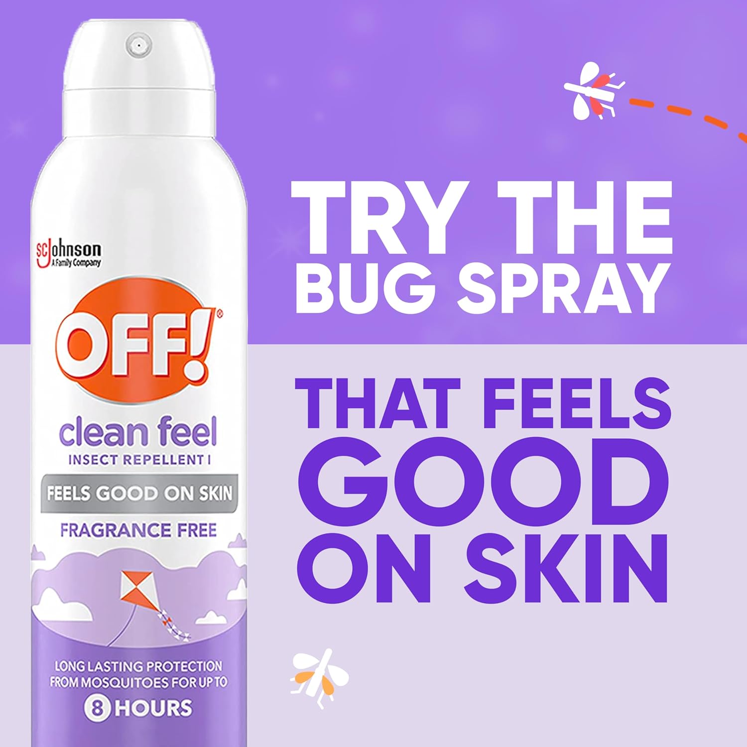 OFF! Clean Feel Insect Repellent Aerosol - 5 oz Bug Spray with 20% Picaridin for Long Lasting Protection from Mosquitoes, Gentle on Skin - Espot.com.au
