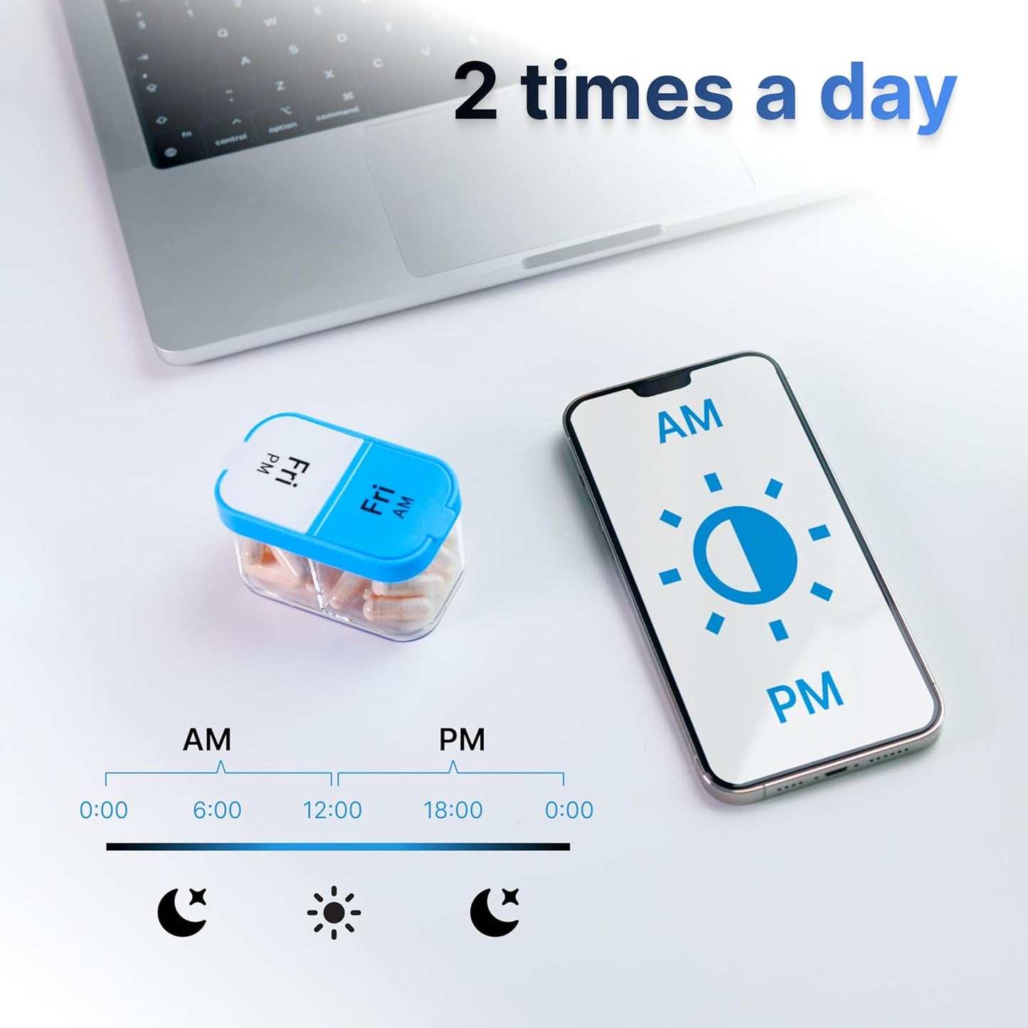 bexeen-extra-large-pill-organizer-set---2-xl-vitamin-holders-with-7-detachable-compartments---reliable-medicine-dispenser-for-home-and-travel---big-supplement-container-in-rainbow-purplewhite-5