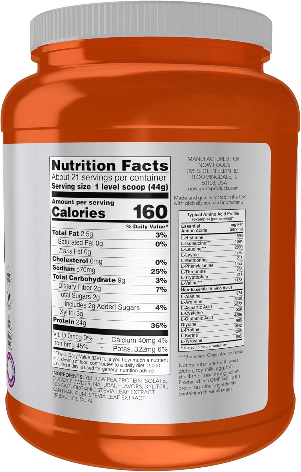 now-foods-sports-nutrition-creamy-chocolate-pea-protein-powder---2lb-24g-protein-easily-digestible-2