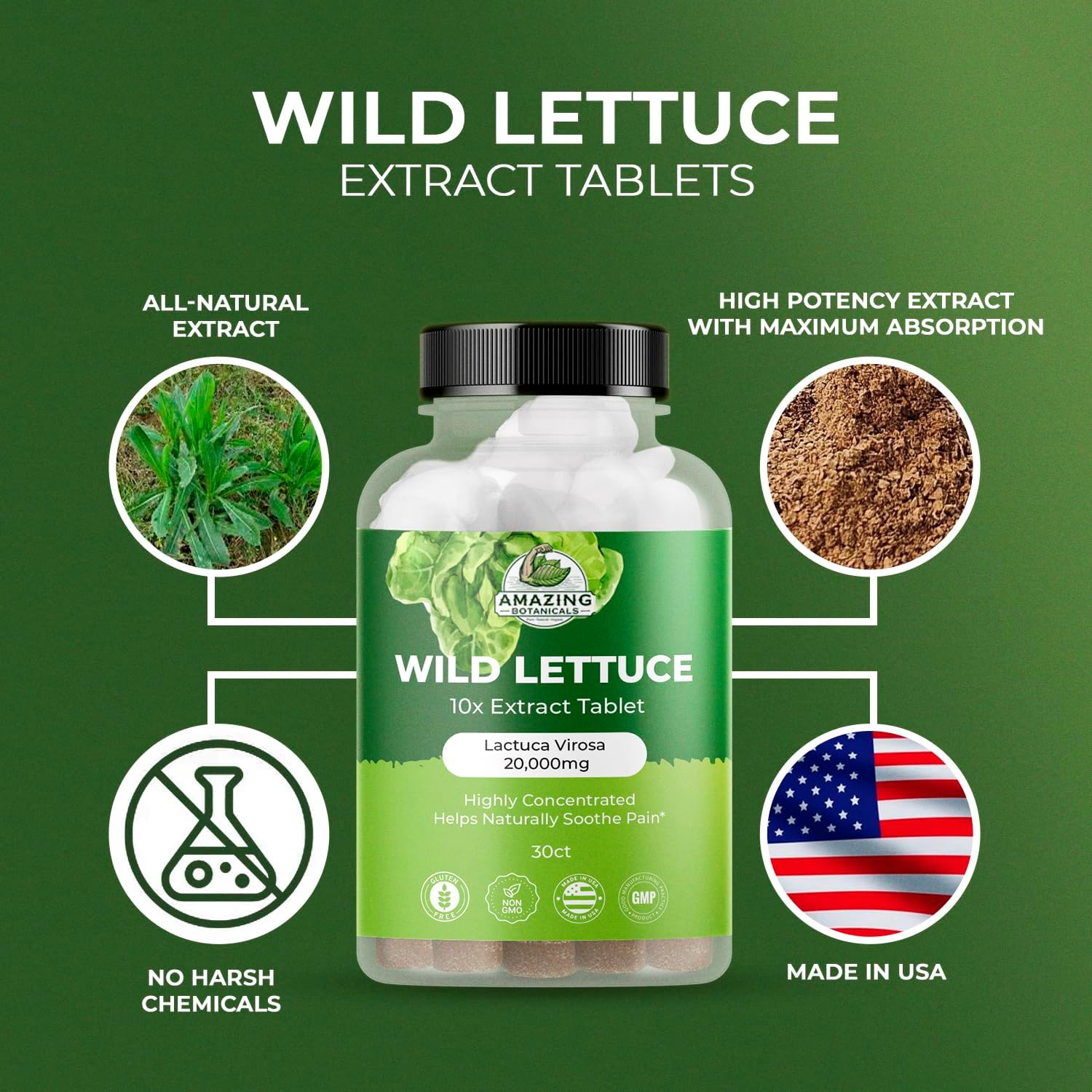 wild-lettuce-extract-tablets---10x-strength-30-tablets-2000mg-each-for-sleep-support-and-pain-relief---lactuca-virosa-supplement-5