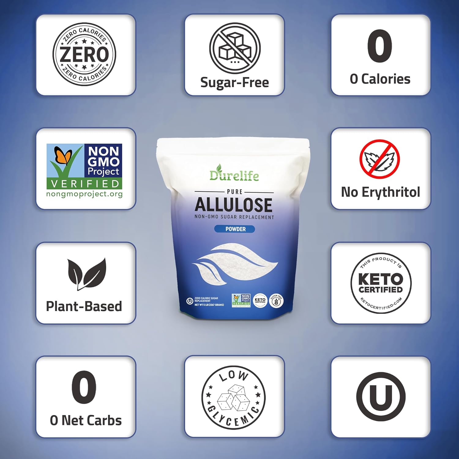 3-lb-durelife-allulose-sweetener---pure-powdered-sugar-substitute-non-gmo-keto-certified-ou-kosher-zero-calories---3-lbs-5