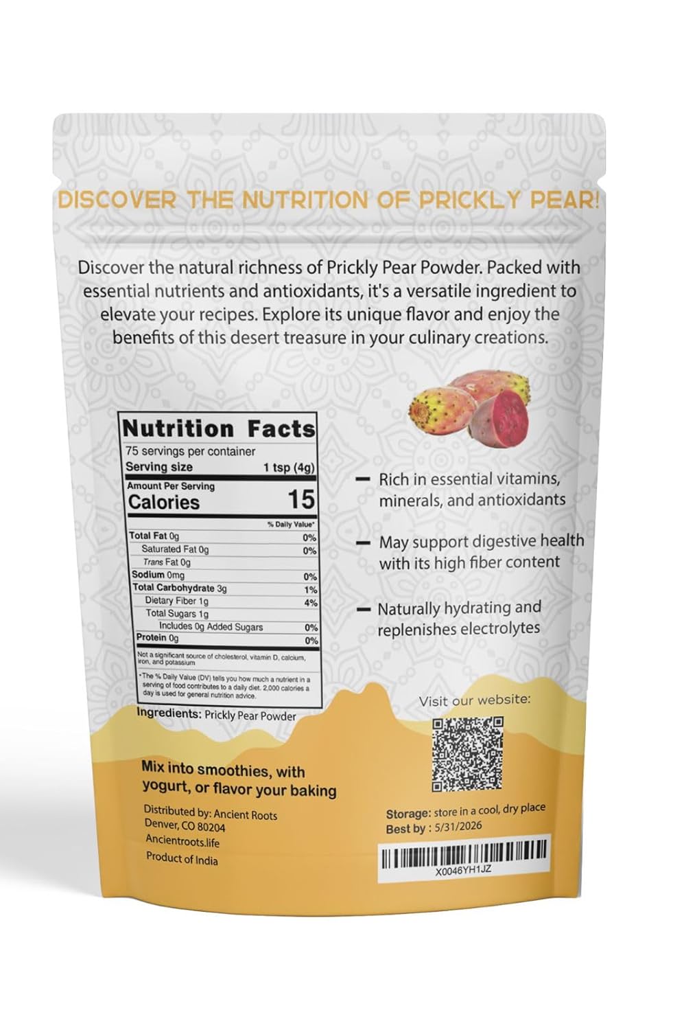 freeze-dried-prickly-pear-powder---all-natural-cocktail-mix-smoothie-tea-mix---105-oz-75-servings---ideal-stocking-stuffers-2