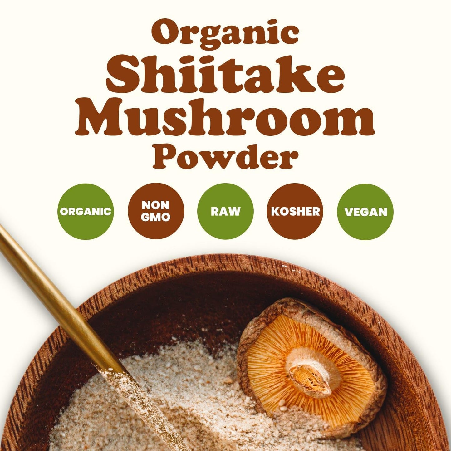 Organic Shiitake Mushroom Powder - 2 Pounds, Non-GMO, Kosher, Vegan Superfood with Dietary Fiber and Copper - Dried Shiitake Mushroom Powder - Espot.com.au