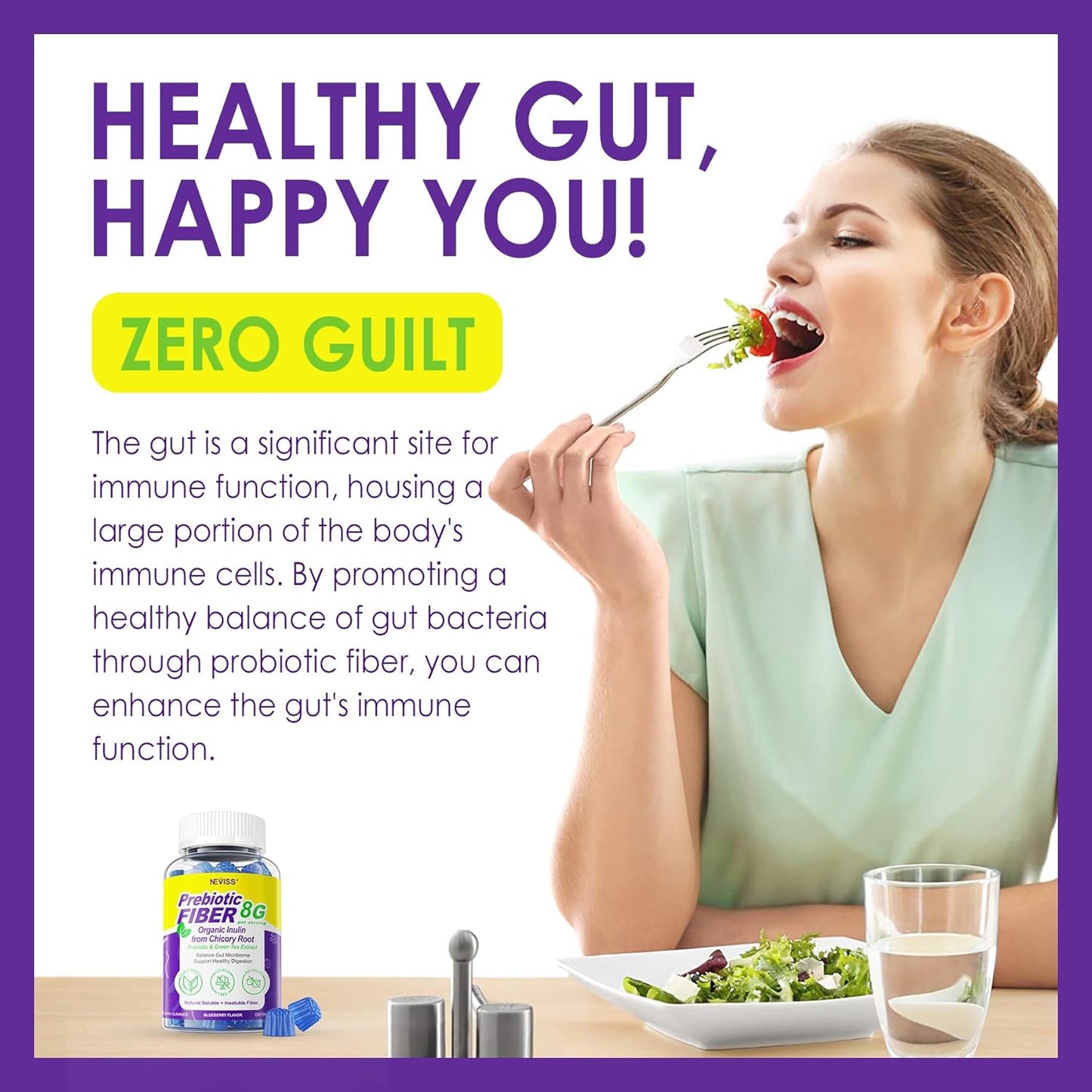 neviss-fiber-gummies-for-adults---probiotics-green-tea-extract-sugar-free-plant-based-fiber-supplement-blend---digestive-health-regularity---non-gmo-vegan---60-count-8