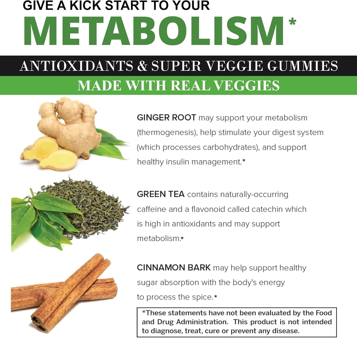VITINITY Veggies Gummies Supplement with 30 Super Veggies, Fruits & Herbs - 120 Chews, Non-GMO, Gluten-Free - 60 Day Supply - Espot.com.au