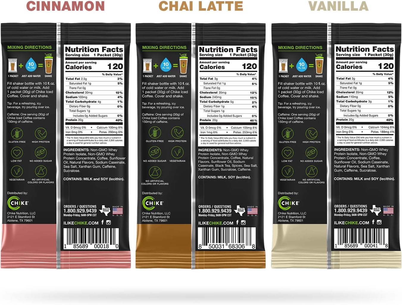 chike-latte-love-high-protein-iced-coffee-sampler-pack---6-single-serve-packets-20g-protein-2-shots-espresso-1g-sugar-keto-gluten-free-2