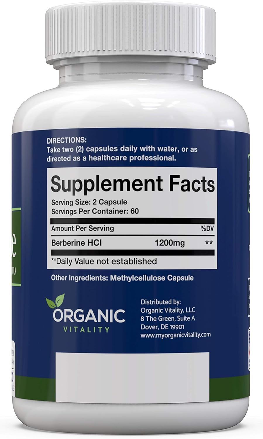 High-Potency Organic Berberine HCL Supplement - 1200mg Per Serving - 120 Vegan Capsules - Promotes Healthy Living and Vitality - Espot.com.au