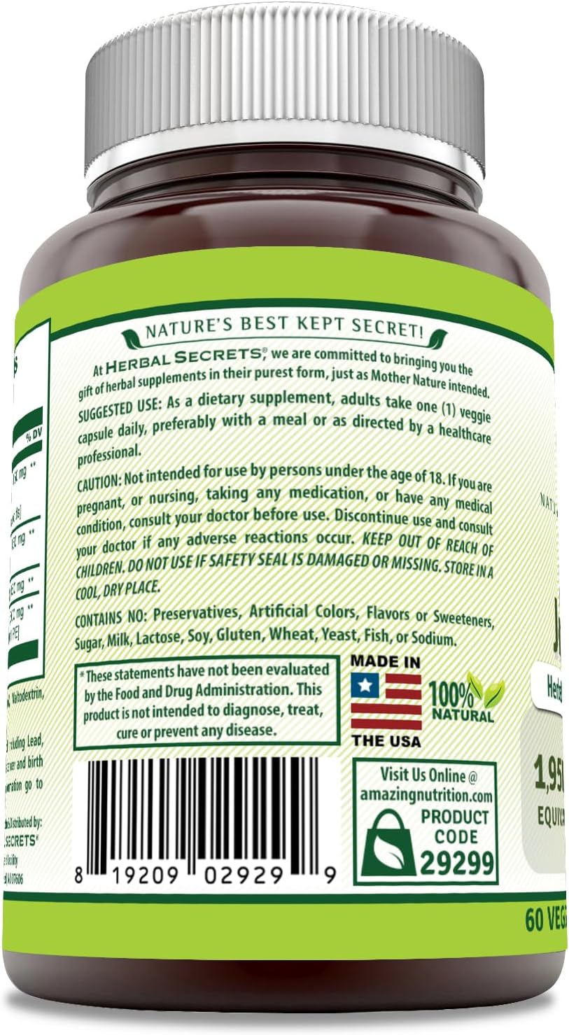 Herbal Joint Care Supplement 1950mg Per Serving 60 Veggie Capsules Non-GMO Gluten-Free USA Made - Espot.com.au