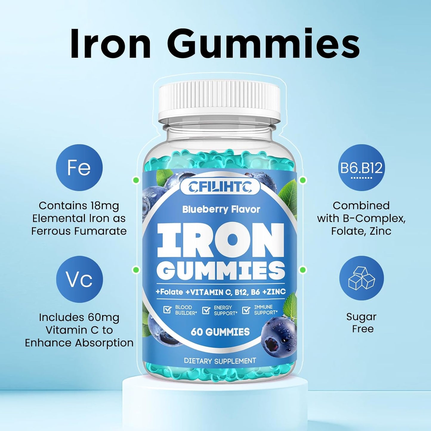 iron-gummies-with-vitamin-b6-b12-c-zinc-folate---adult-kids-iron-supplement-for-energy-boost-anemia-support---vegan-blueberry-gummies---60ct-2
