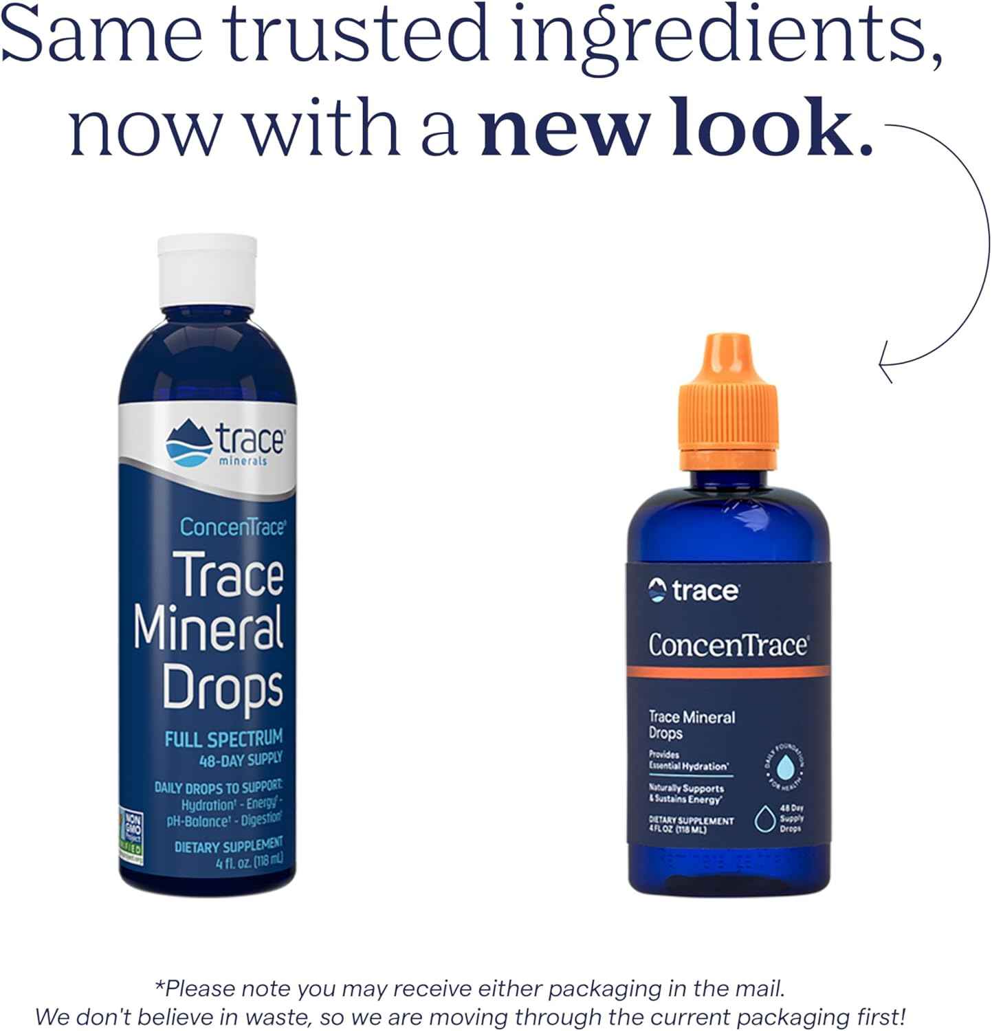 ConcenTrace Trace Mineral Drops - Liquid Supplement for Bone and Joint Support - Hydration and Electrolyte Restoration - Unflavored - 4 fl oz (48 Servings)